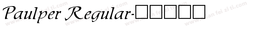 Paulper Regular字体转换